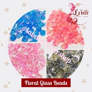Floral Glass Beads Flower Glass Beads