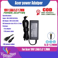 19V 1.58A 5.5x1.7mm Power Adapter สำหรับ Acer LCD แหล่งจ่ายไฟหน้าจอ G196HQL G206HL S190WL D255E G206HQL HP-A0301R3 DSA-40CA S201HL S211HL