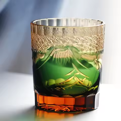 Creative Hand Cut To Clear Whiskey Glass Crystal Glass Whiskey Glass