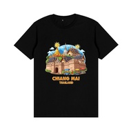 Baju Kaos Thailand Bangkok Souvenir T Shirt 100% Cotton Short Sleeved Unisex Men Women Fashion Cool 