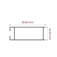 Aluminium Batangan 0490 Tiang Pintu Lipat 8cm 6M