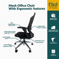 Mesh Office Chair With 4 Ergonomic Features