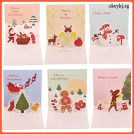 okeykj Christmas -up Card Cards Prime Blessing Xmas Greeting Festival Child Gift 3d