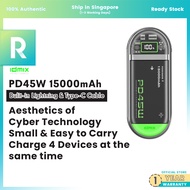 IDMIX POWER MATE PD45W 15000mAh Powerbank Fast Charging Power Bank with Bulit-In Dual Lightning and Type-C Cable