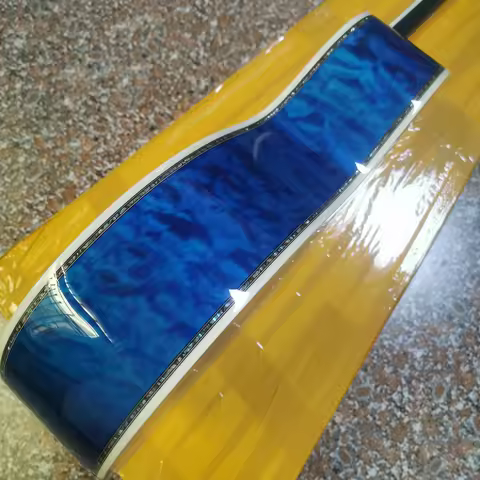 40 inch solid wood profile sky blue glossy acoustic acoustic guitar OM45 luxury series