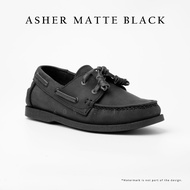 Asher Matte Black - Men's Boat Shoes