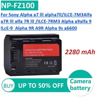 2P 2280mAh NP-FZ100 NPFZ100 Battery for Sony Alpha A7 Lll Alpha7ll/ILCE-7M3Alfa A7R Lll Alfa 7R Lll 