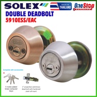 (100% ORIGINAL) SOLEX Double Deadbolt Lock With Computer Key 5910ESS / 5910EAC Tombol Pintu (MADE IN