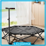 [Lacooppia] Foldable Trampoline Versatile with Adjustable Handle Toy Jumping Mat Mini Trampoline for