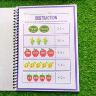 ColdPrints Subtraction Activity Book |Laminated Cover | Kindergarten Activity Book | For Kids