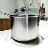 麥可廚304不銹鋼大湯鍋大容量家用特大號商用加厚加深湯鍋28/30cm