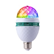 KTV Flash Bulb E27 Stage Lamp RGB LED Bulb KTV Bar E27 3W RGB Color Magic Ball Rotating Bulb Small M