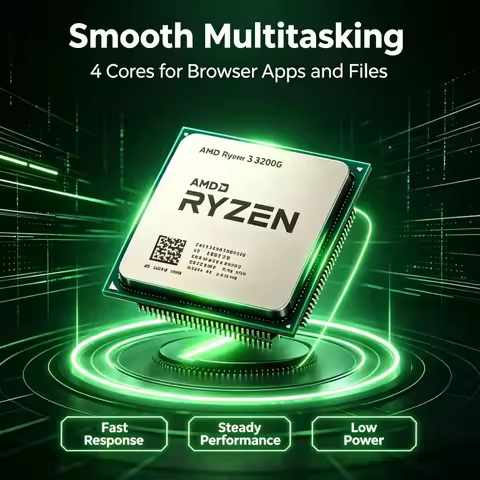 AMD R3 3200GSelf-build Office PC Accessory 65W Quad Core 3.6GHz AM4 Socket Integrated Graphics Chip 