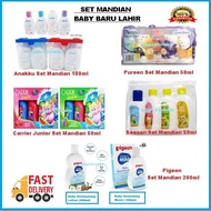 🔥HOT ITEM🔥Set Mandian Bayi Anakku, Pureen, Carrier Junior, Beeson,Pigeon Baby Set Toiletries Travel 