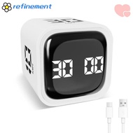 REFINEMENT Pomodoro Timer, 5/10/30/60min 3 Volume Adjustable Digital Cube Timer,  Rotation Timing Cu