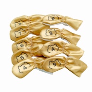 11GOLF Cove หัวไม้พัตเตอร์ วัสดุ PU Golf irons head cover (4 5 6 7 8 9 A S P) สีขาวดำ และสีขาวทอง C-