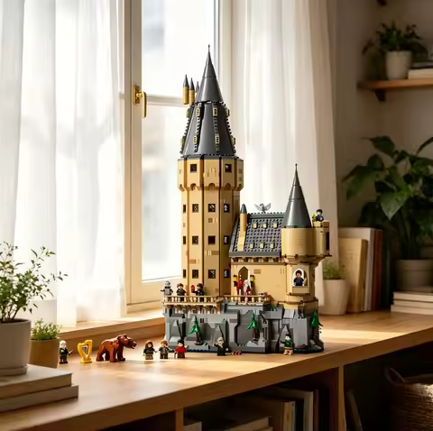 Disney 76454 2135pcs Grand Fortress Tower Building Blocks Kit Detailed Model Kids Halloween Gifts Li