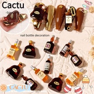 CACTU 3pcs Manicure Nail Decoration, Mini Nail Charms Nail Art Bottle Ornament, Fashion  Drink Bottle Resin DIY Nail Wine Bottle Jewelry