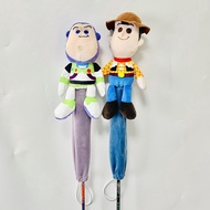 Cute Cartoon Doll Accessories Buzz Lightyear Woody Pikachu Kabi Beast Badminton Racket Tennis Racket Handle Protective Case