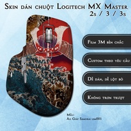 Logitech MX Master 2s / 3 / 3s mouse sticker Skin Samurai Armor model lsm001 | 3m Anti-slip Film Sti