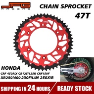 JFG Racingรถจักรยานยนต์47Tเฟืองห่วงโซ่ด้านหลังสำหรับHONDA CR125R CR250R CR500R CRF XR 125 230 250 45