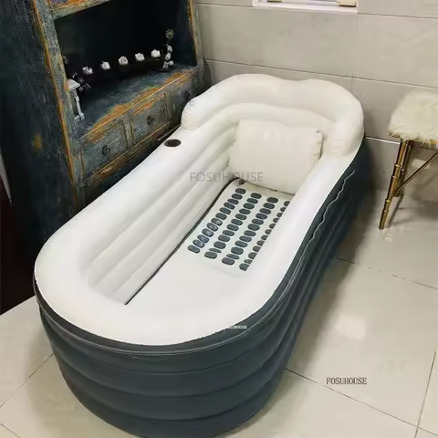 Modern Inflatable Whirlpool Bathtub Adult Folding Massage Bathroom Spa Constant Temperature Home Hyd