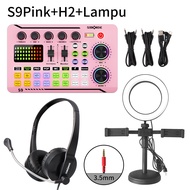 Siborie Siap COD S9 Soundcard + H2 Headphone + Lampu Paket Lengkap Pengiriman Cepat