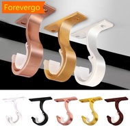 【Forever】 Thicken Aluminum Alloy Curtain Rod Brackets Home Ceiling Curtain Rod Installation Hook Room Drapery Wall Mounted Hanging Rack C4E7