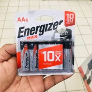 Battery AA Alkaline battery Energizer Bateri alkaline AA 6s