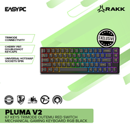 EasyPC | RAKK Pluma Trimode 68 Keys Outemu Red / Blue / White RGB / PLUMA V2 67 Keys Trimode Outemu 