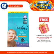 Hoppi 3 In 1 Bundle Pack Baby Wet Wipes (80's)