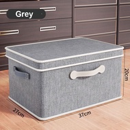 80L Large Capacity Fabric Organizer Box Foldable Storage Box With Cover Wardrobe Organiser Clothes O