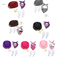 iny Flight Attendant Costume Accessories Stewardess Outfit Flight Attendant Hat