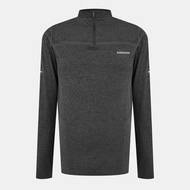 Karrimor Mens Xlite Seamless Running Mens 1/4 Zip (Black Marl) - Sports Direct