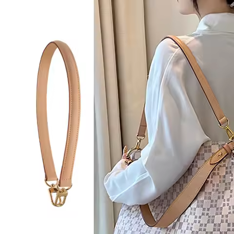 62cm Genuine Leather Handle for LV Neverfull Underarm Shorten Straps Handbag Handle Shoulder Belts B