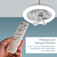 LED Ceiling Fan 2in1 Ceiling Light 48W Fan Remote