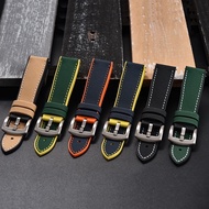 18mm 20mm 22mm 24mm Premium Hybrid  FKM Rubber Nylon Sailcloth Watch Strap Quick Release Sport  Unis