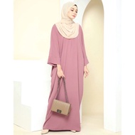 Jubah Free size XS hingga 4XL Plus size Vaccine Friendly Italian Crepe
