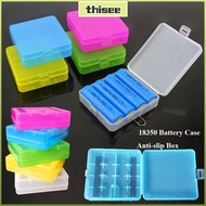 THISEPH Battery , Plastic Coloful 18650 Battery Box,  Anti-slip 4 AA AA Rechargeable Battery Contain