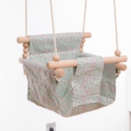 New Printed Indoor And Outdoor Wooden Baby Swing Hanging Chair Hammock