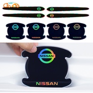 GTIOATO Laser Car Door Handle Protector Door Bowl Sticker Car Accessories For Nissan Note GTR Qashqai Serena NV350 Kicks