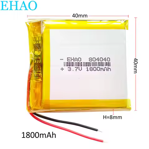 3.7V 1800m Lithium Polymer LiPo Rechargeable Battery 804040 For Mp3 GPS PSP DVD Mobile Phone Video G