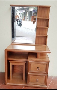 Bàn trang điểm gỗ sồi 1 mặt 80 x40 x 1m50 D01