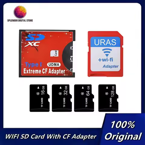 High Quality Wifi SD Card 32GB 16GB With Extreme CF Aadapter Standard Compact Flash Type I Memory Co