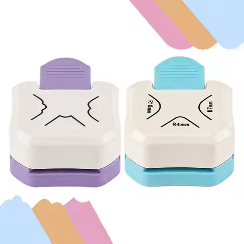 2PCS 3-in-1 Paper Corner Rounder Punch R4/R7/R10mm Decorative Corner Cutter for Scrapbooking Card Ma
