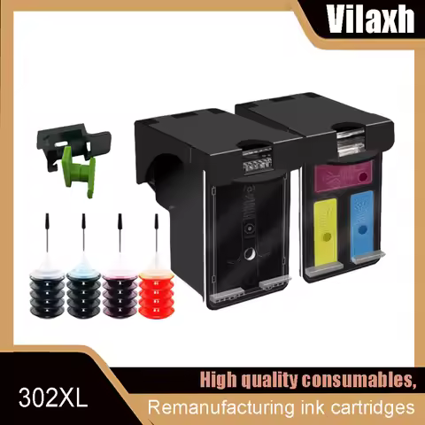 302XL 302 XL Refillable Transparent Ink Cartridge for HP302 DeskJet 1110 2130 for HP302XL nvy 4520 N