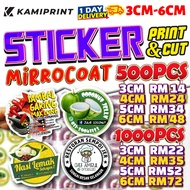 [500&1000 PCS ] STICKER PRODUCT / STICKER LABEL - MIRRORCOAT