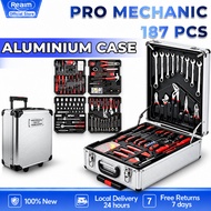 REAIM Tool  Box Set 187PCS Heavy Duty Socket Wrench Hand Tools Box For Home Car Motor Repair