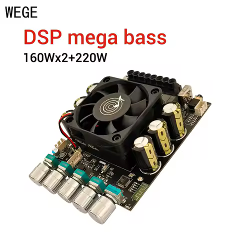 WEGE ZK-DAS A1 160Wx2+220W TDA7498E+ADAU1701 BT Amplifier Board With DSP 2.1 Channel AMP Wuzhi Audio