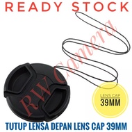 39Mm Plain Lens Cap 39 mm Lens Cap for Fuji XF 27mm F2.8 27 mm Center Pinch Front Lens